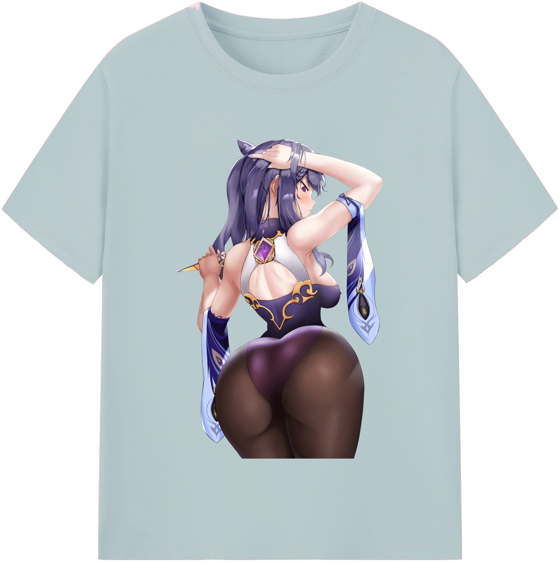 げんし神 刻晴 こくせい genshin Kokusei 綿100％半袖Tシャツ（フロントプリント）